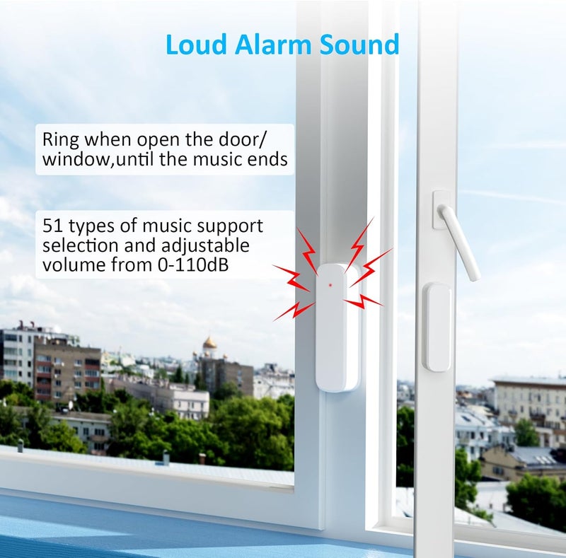 AMHEY Wireless Door Chime for Business Entering, Door Open Alarm for Kid/Toddler Home Safety (500ft Range 51 Ringer) Door Dinger Buzzer Alert, 1 Receiver +2 Sensor - Image 4